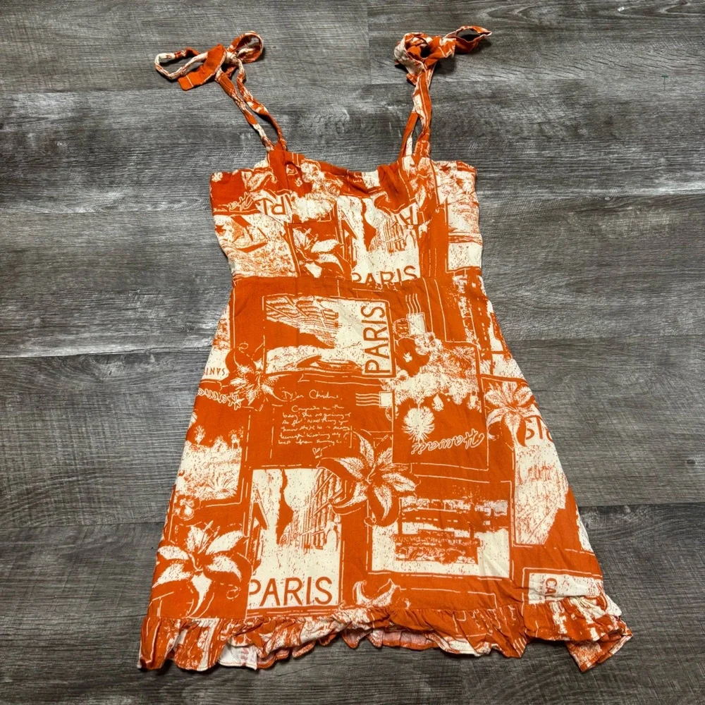 Urban Outfitters Jolene Linen Mini Dress Size Small
